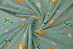 Cotton jersey print - wow 06-34 alt grün