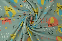Cotton jersey print - wow 08-34 alt grün