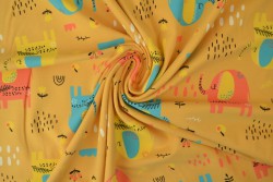 Cotton jersey print - wow 08-47 ocker