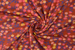 Cotton jersey print - wow 12-42 kupfer