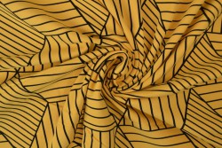 Cotton jersey print - wow 18-47 ocker
