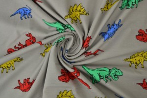 Cotton jersey print - wow 26-01 grau