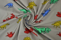 Cotton jersey print - wow 26-01 grau