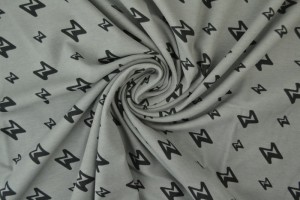 Cotton jersey print - wow 28-01 grau