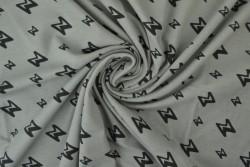 Cotton jersey print - wow 28-01 grau