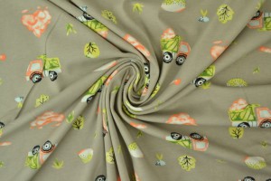 Cotton jersey print - wow 34-01 grau