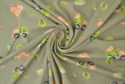 Cotton jersey print - wow 34-01 grau