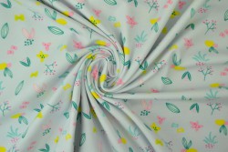 Cotton jersey print - wow 37-01 silbergrau