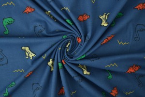 Cotton jersey print - wow 42-01 dunkelblau