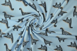Cotton jersey print - wow 44-01 baby blau