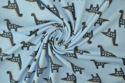 Cotton jersey print - wow 44-01 baby blau
