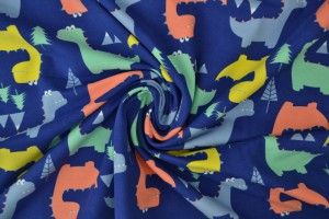 Cotton jersey print - wow 45-01 blau