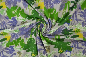 Cotton jersey print - wow 52-25 silbergrau