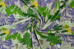 Cotton jersey print - wow 52-25 silbergrau
