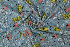 Cotton jersey print - wow 53-138 stahlblau