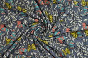 Cotton jersey print - wow 53-17 dunkelgrau