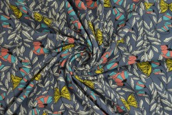 Cotton jersey print - wow 53-17 dunkelgrau