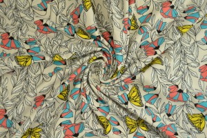 Cotton jersey print - wow 53-22 champagner