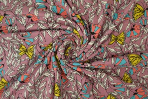 Cotton jersey print - wow 53-38 dunkel altrosa