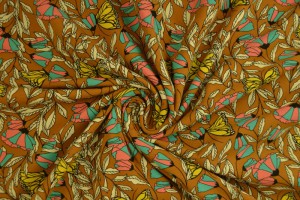 Cotton jersey print - wow 53-44 dunkel ocker