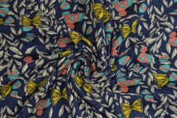 Cotton jersey print - wow 53-49 navy