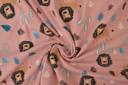 Cotton jersey print - wow 09-37 altrosa