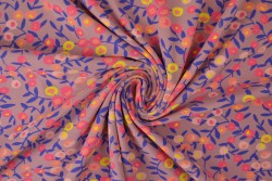 Cotton jersey print - wow 12-38 dunkel altrosa