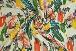 Cotton jersey print - wow 56-02 offwhite