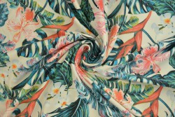 Cotton jersey print - wow 60-22 champagner