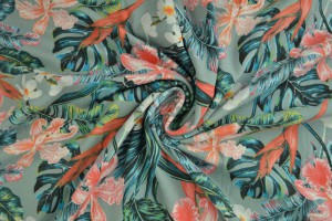 Cotton jersey print - wow 60-34 alt grün