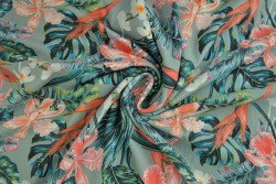 Cotton jersey print - wow 60-34 alt grün