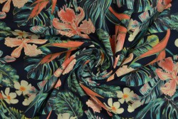 Cotton jersey print - wow 60-49 navy