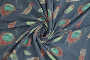 Cotton jersey print - wow 62-17 dunkelgrau