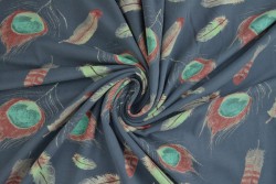 Cotton jersey print - wow 62-17 dunkelgrau