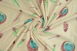 Cotton jersey print - wow 62-22 champagner