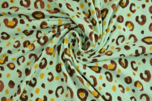 Cotton jersey print - wow 63-41 minzgrün