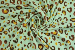 Cotton jersey print - wow 63-41 minzgrün