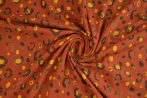 Cotton jersey print - wow 63-42 kupfer