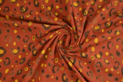 Cotton jersey print - wow 63-42 kupfer
