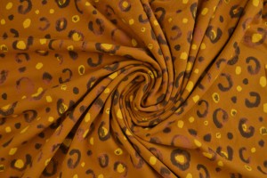 Cotton jersey print - wow 63-44 dunkel ocker