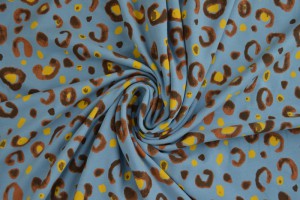 Cotton jersey print - wow 63-138 stahlblau