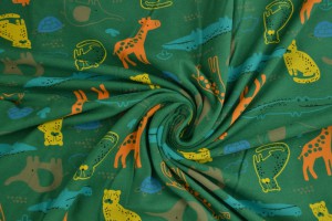 Cotton jersey print - wow 64-32 grün