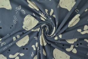 Cotton jersey print - wow 67-17 dunkelgrau