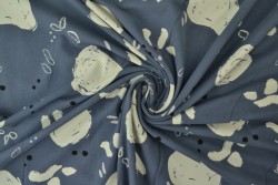 Cotton jersey print - wow 67-17 dunkelgrau