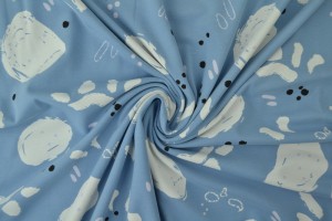 Cotton jersey print - wow 67-138 stahlblau