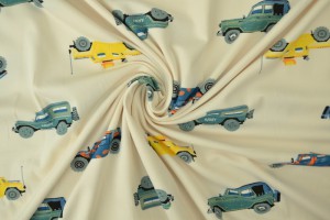 Cotton jersey print - wow 68-22 champagner