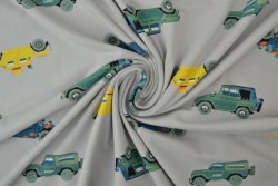 Cotton jersey print - wow 68-25 silbergrau