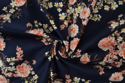 Cotton print 8005-3 navy