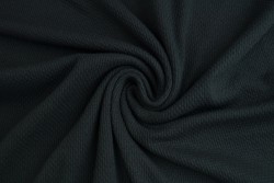 Knitted waffle jersey 03 schwarz