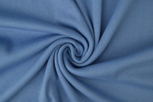 Cotton jersey rib 19 weiches blau